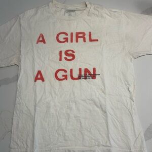 Pleasures White “A Girl is A Gun” Tee